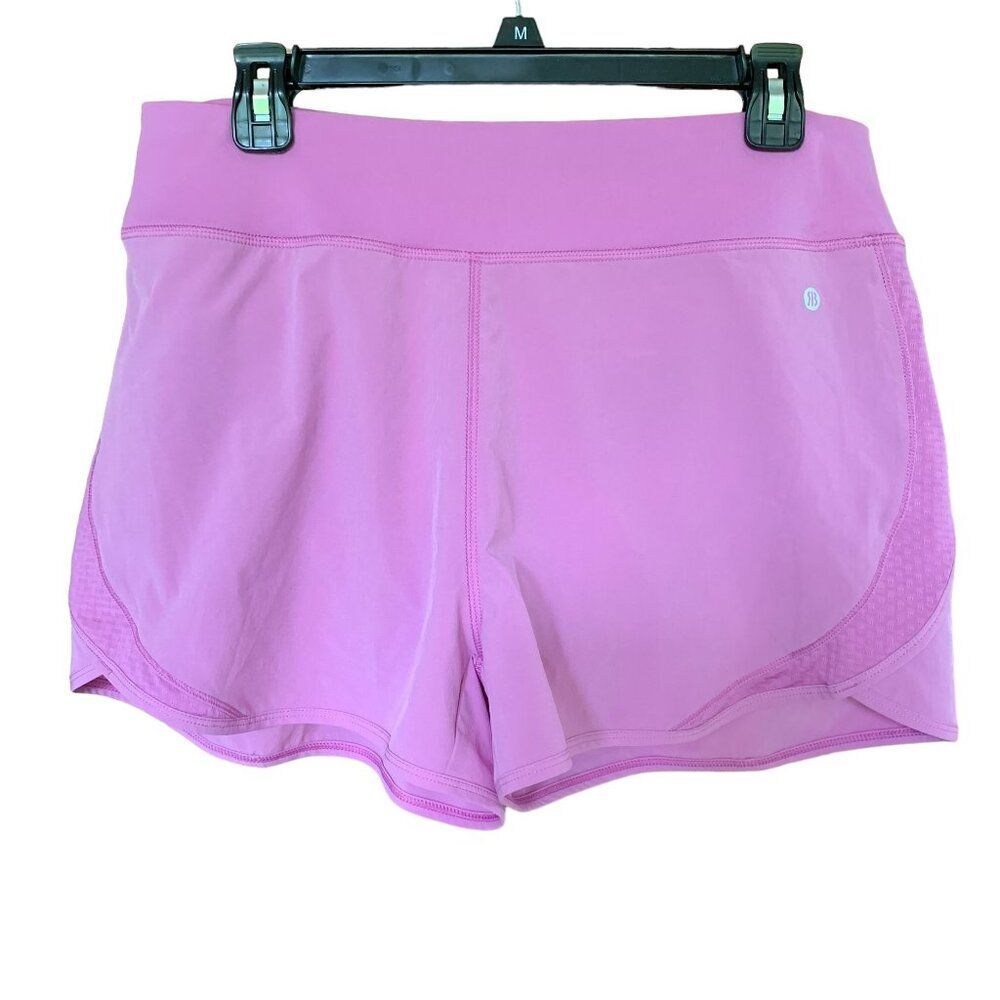 RB3 Women's Running Shorts Built in Undergarment Pink Stretch Pockets Si…